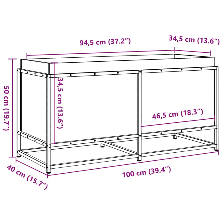 plantekasse 100x40x50 cm massivt fyrretræ
