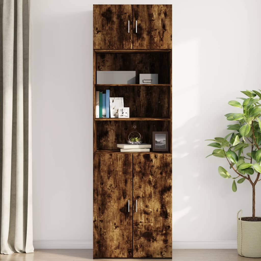 vægskab 70x42,5x49 cm konstrueret træ røget egetræsfarve