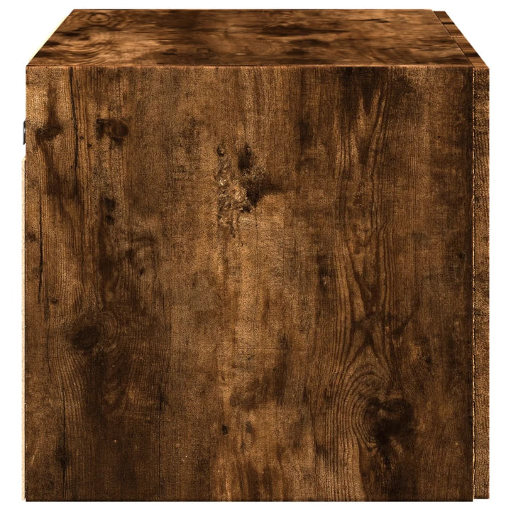 vægskab 70x42,5x49 cm konstrueret træ røget egetræsfarve