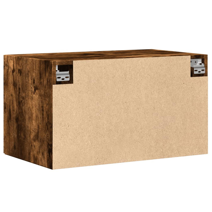 vægskab 70x42,5x49 cm konstrueret træ røget egetræsfarve