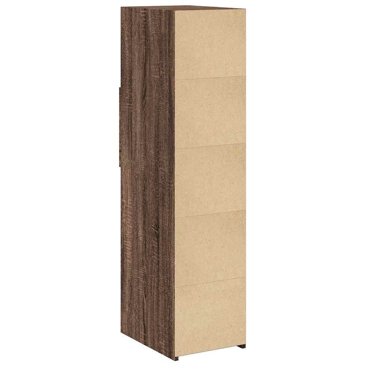 højskab 30x42,5x124 cm konstrueret træ brun egetræsfarve