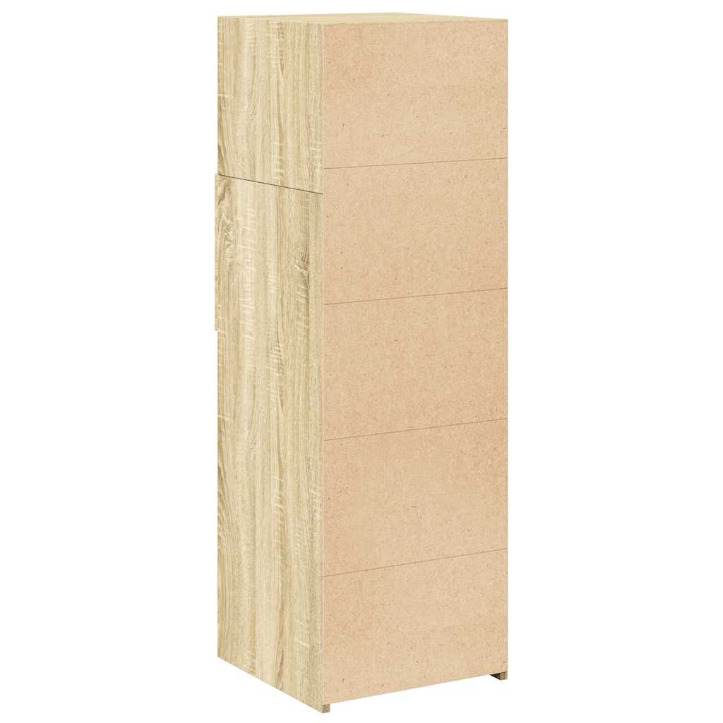 højskab 40x42,5x124 cm konstrueret træ sonoma-eg