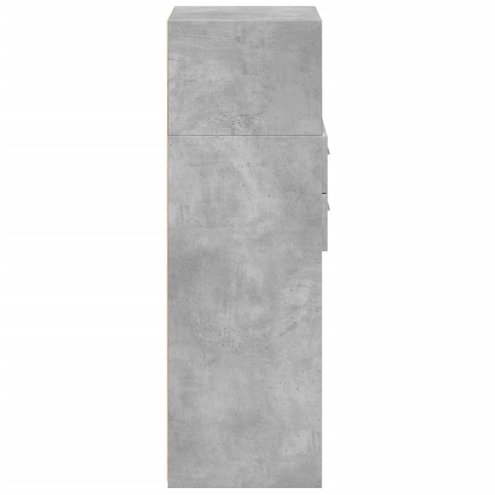 højskab 45x42,5x124 cm konstrueret træ betongrå