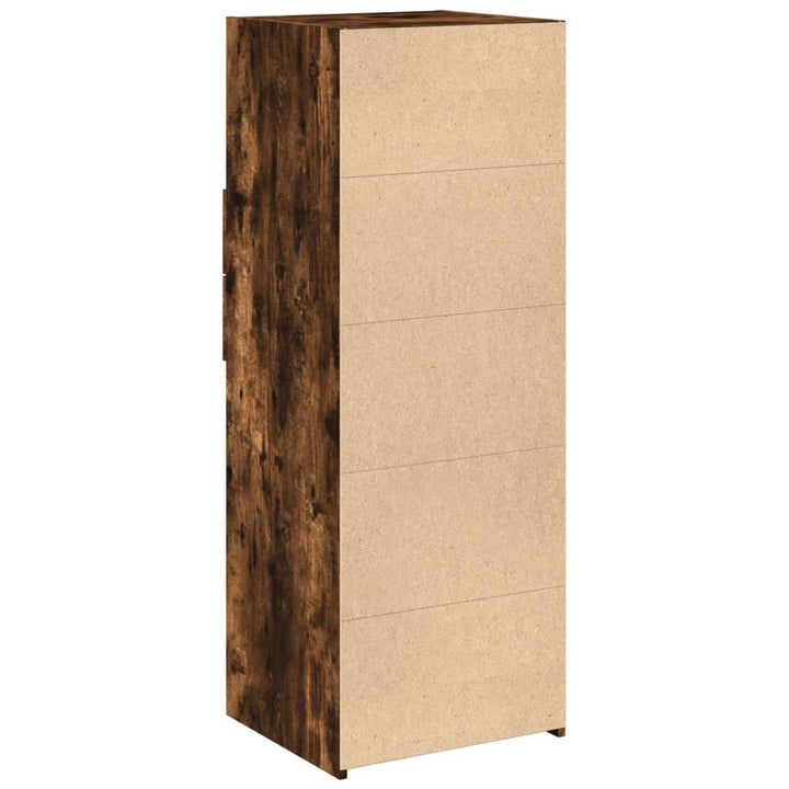 højskab 45x42,5x124 cm konstrueret træ røget egetræsfarve