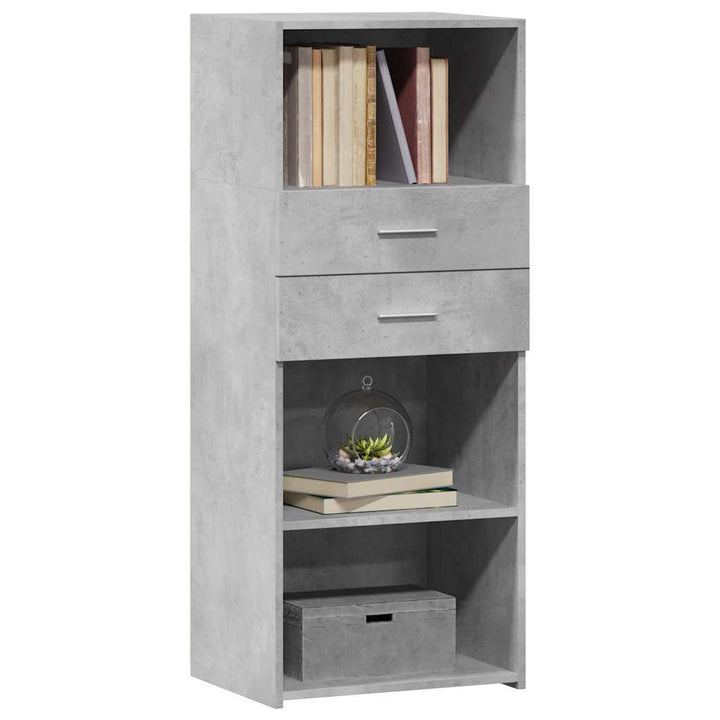 højskab 50x42,5x124 cm konstrueret træ betongrå