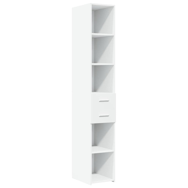 reol 30x42,5x185 cm konstrueret træ hvid