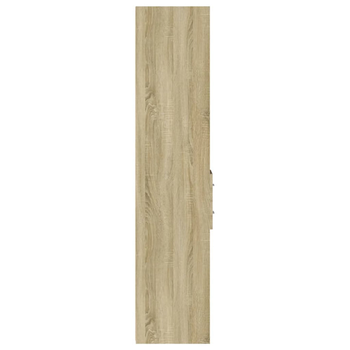 reol 30x42,5x185 cm konstrueret træ sonoma-eg