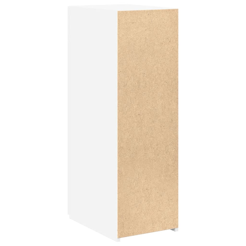reol 30x42,5x93 cm konstrueret træ hvid