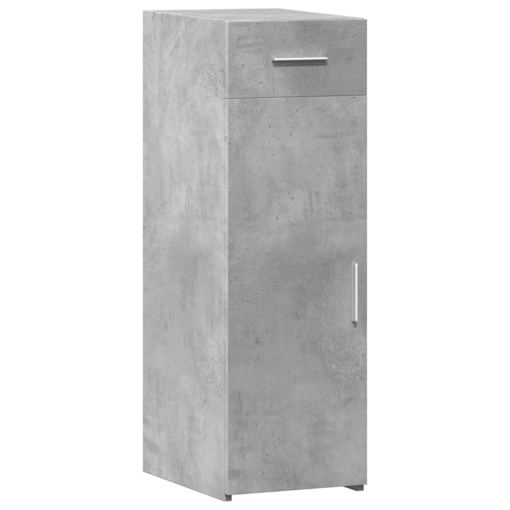 reol 30x42,5x93 cm konstrueret træ betongrå