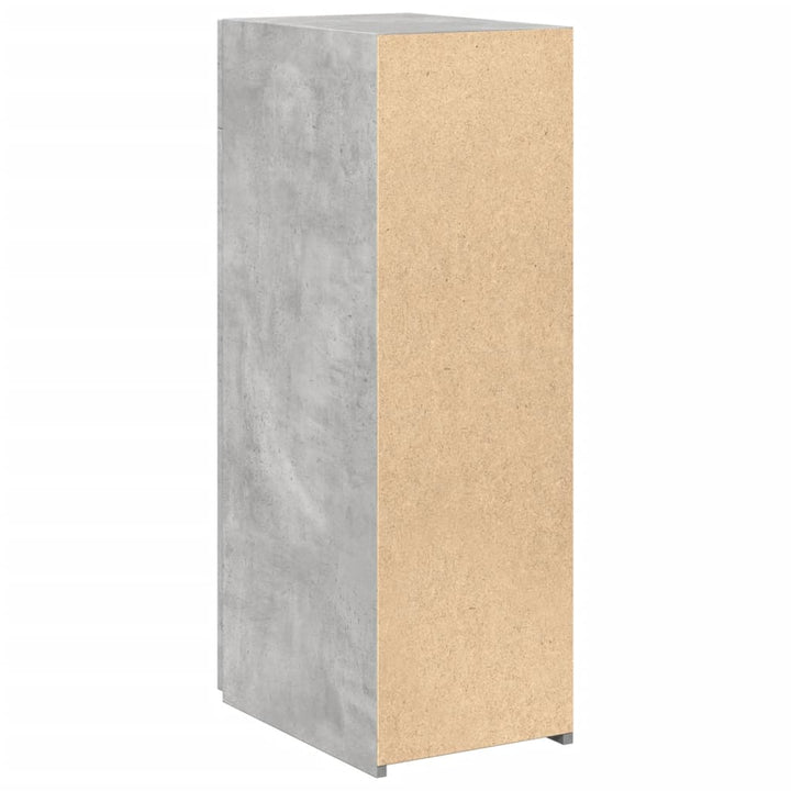 reol 30x42,5x93 cm konstrueret træ betongrå