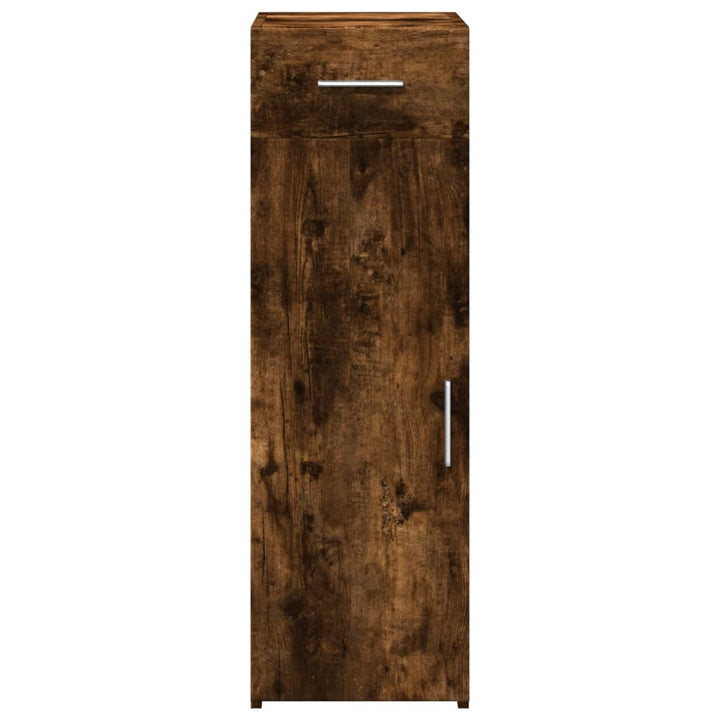 reol 30x42,5x93 cm konstrueret træ røget egetræsfarve