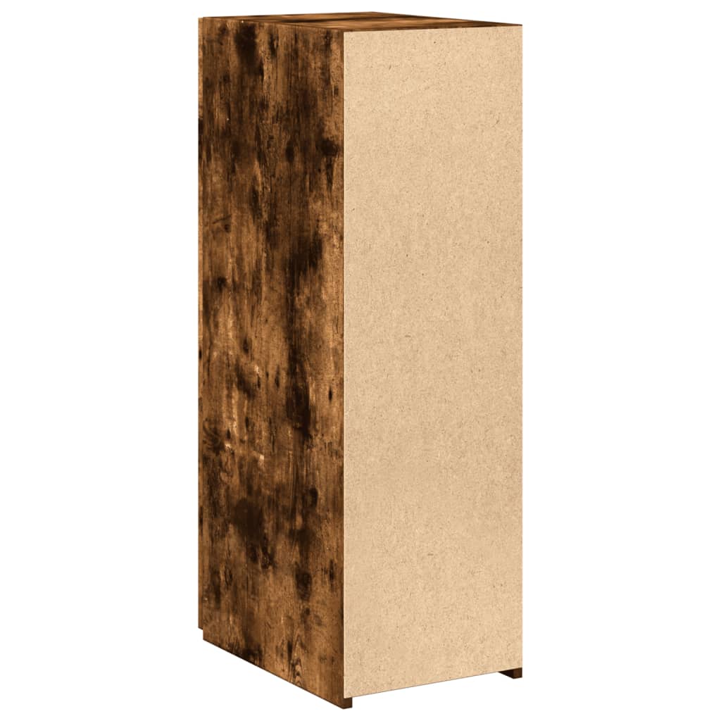 reol 30x42,5x93 cm konstrueret træ røget egetræsfarve