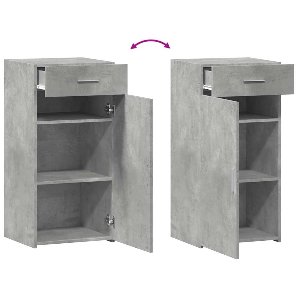 skab 45x34x93 cm konstrueret træ betongrå