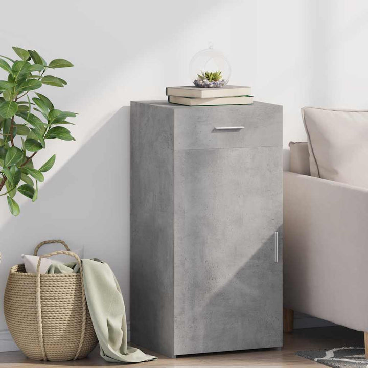 skab 45x34x93 cm konstrueret træ betongrå