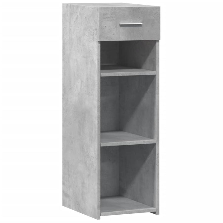 reol 30x42,5x93 cm konstrueret træ betongrå