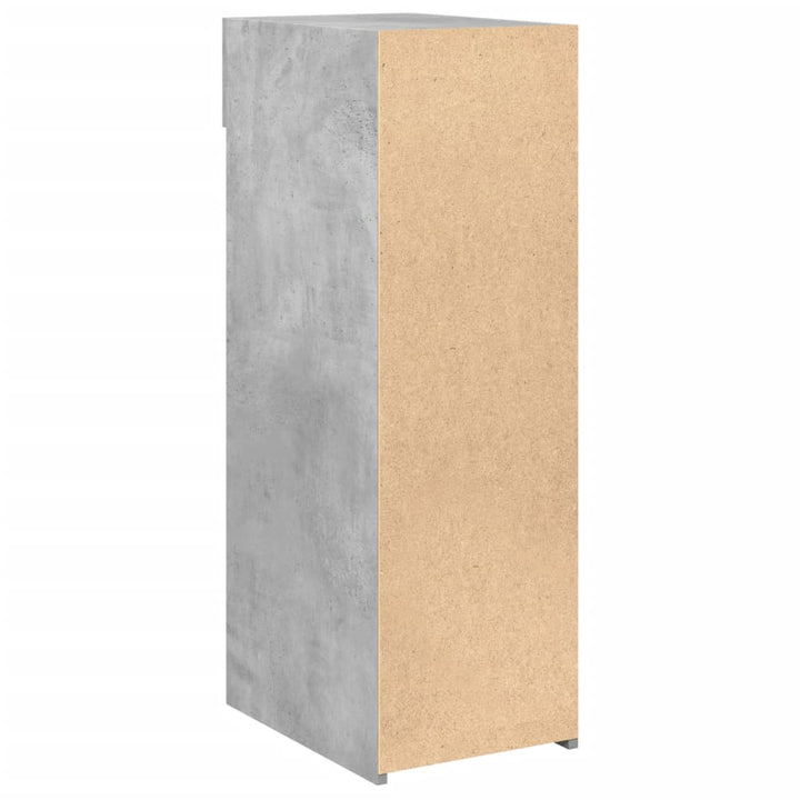 reol 30x42,5x93 cm konstrueret træ betongrå