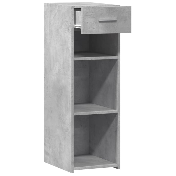 reol 30x42,5x93 cm konstrueret træ betongrå