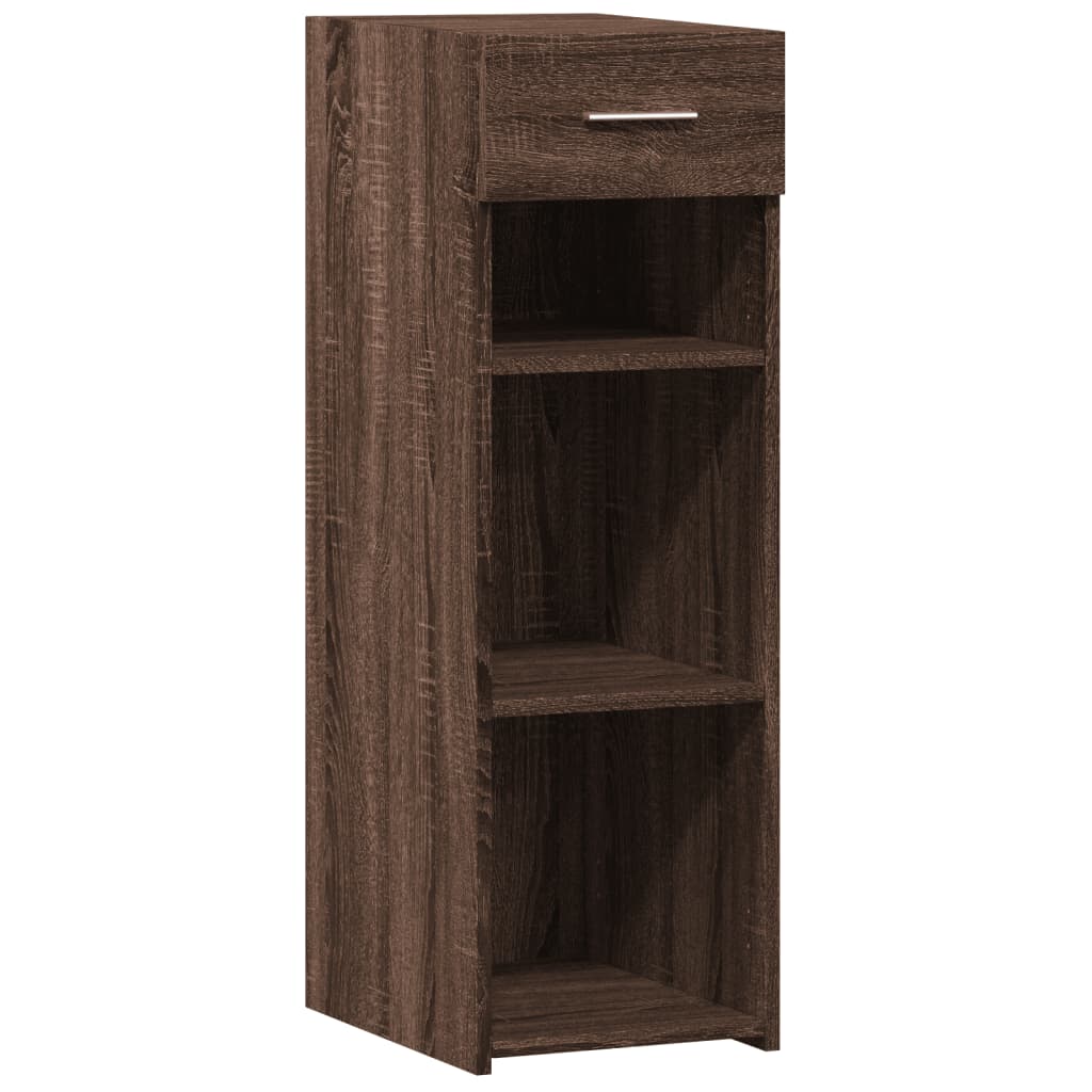reol 30x42,5x93 cm konstrueret træ brun egetræsfarve