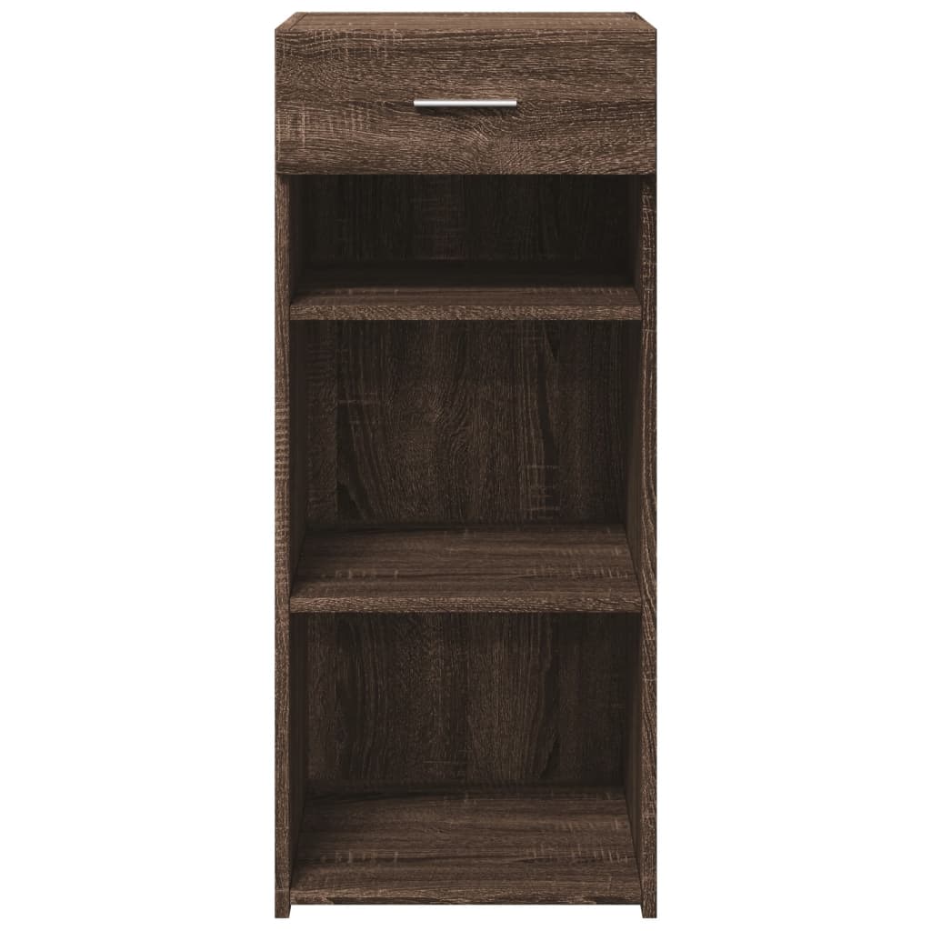 skab 40x42,5x93 cm konstrueret træ brun egetræsfarve