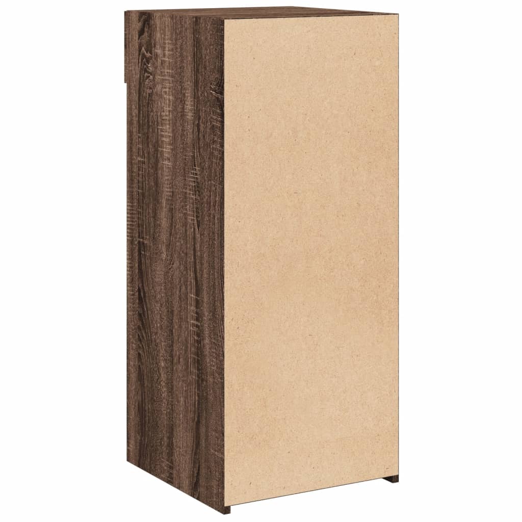 skab 40x42,5x93 cm konstrueret træ brun egetræsfarve