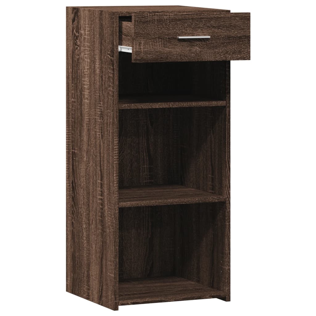 skab 40x42,5x93 cm konstrueret træ brun egetræsfarve