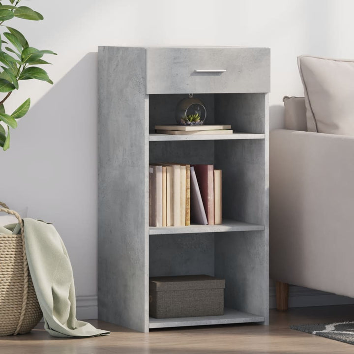 skab 45x34x93 cm konstrueret træ betongrå