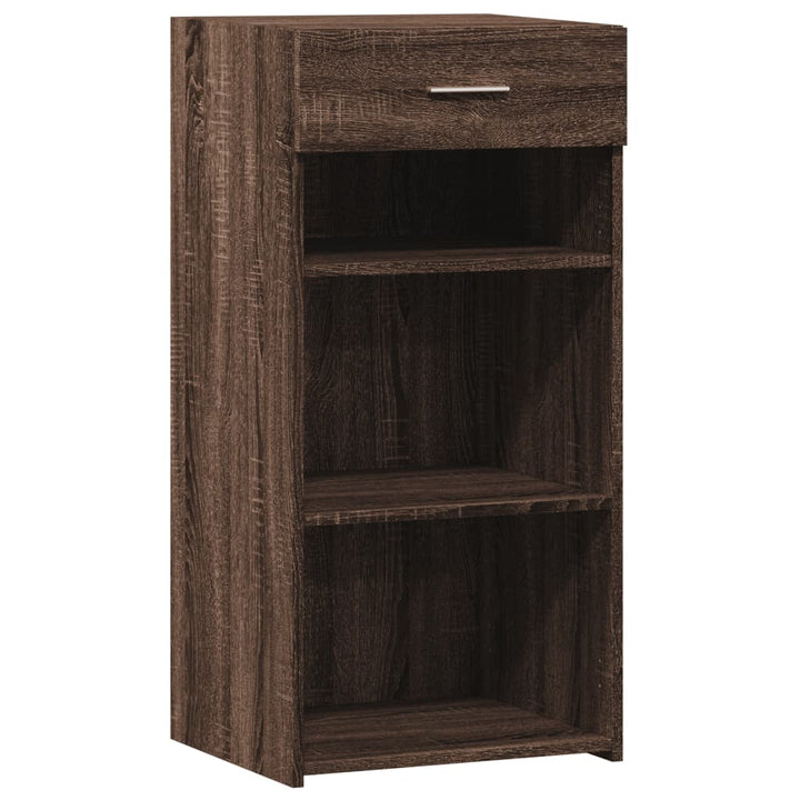 skab 45x42,5x93 cm konstrueret træ brun egetræsfarve
