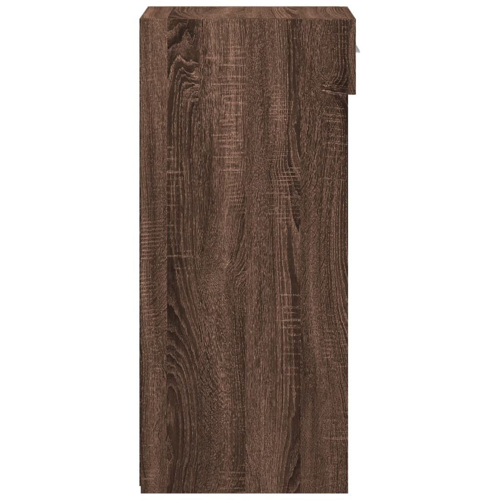 skab 45x42,5x93 cm konstrueret træ brun egetræsfarve