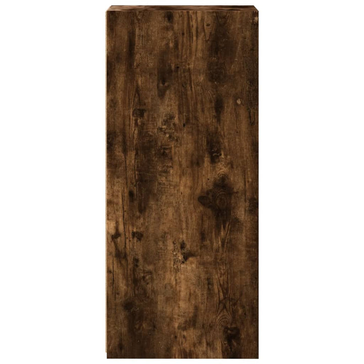 reol 30x41x93 cm konstrueret træ røget egetræsfarve