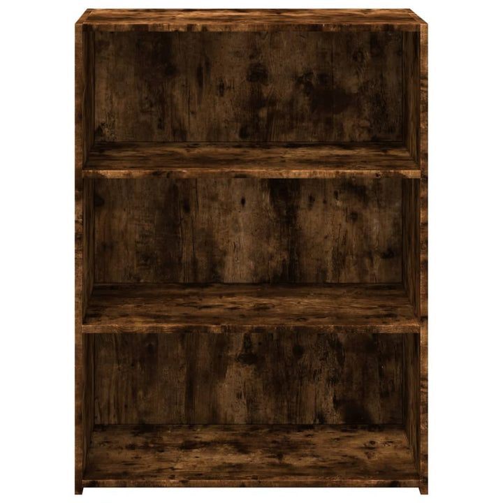 reol 70x41x93 cm konstrueret træ røget egetræsfarve