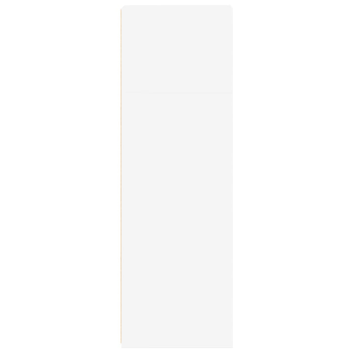 reol 30x41x124 cm konstrueret træ hvid