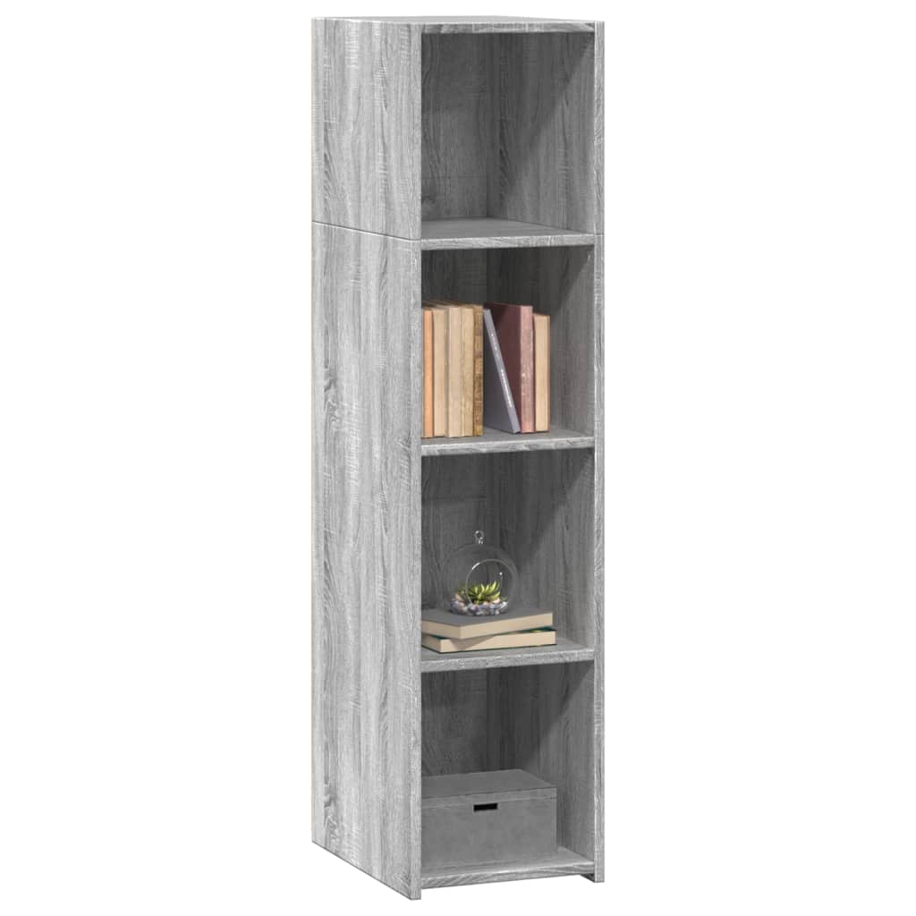 reol 30x41x124 konstrueret træ grå sonoma-eg