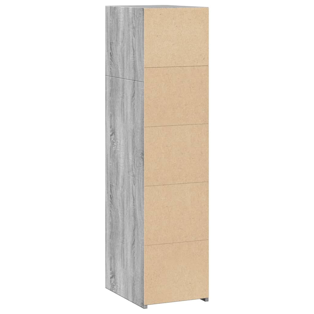 reol 30x41x124 konstrueret træ grå sonoma-eg