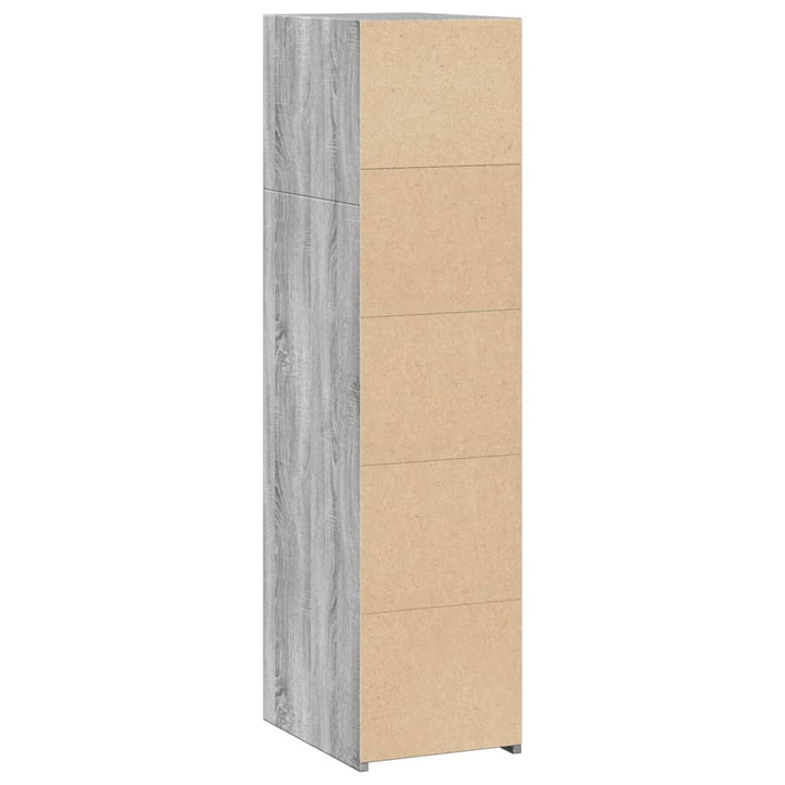 reol 30x41x124 konstrueret træ grå sonoma-eg