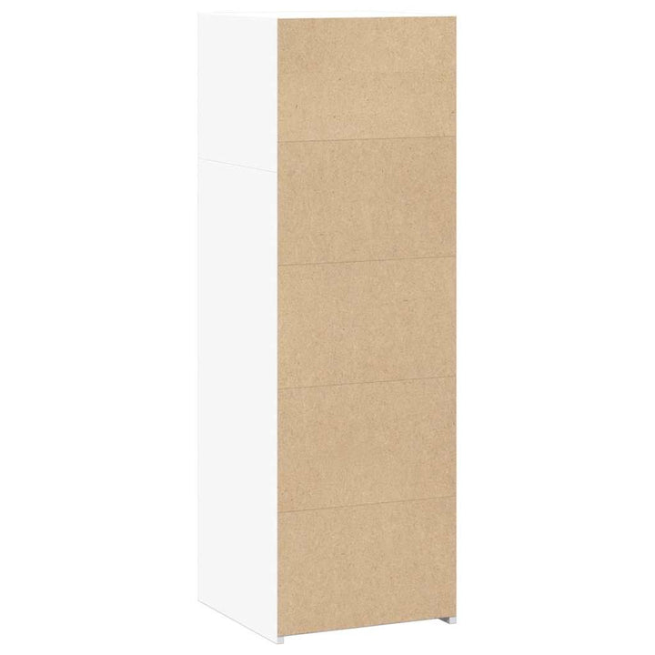 reol 40x41x124 cm konstrueret træ hvid