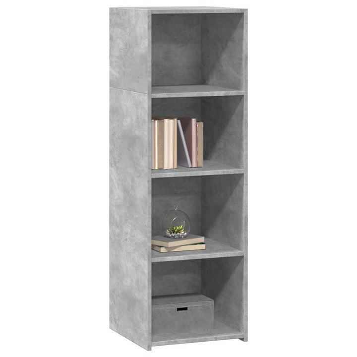 reol 40x41x124 cm konstrueret træ betongrå