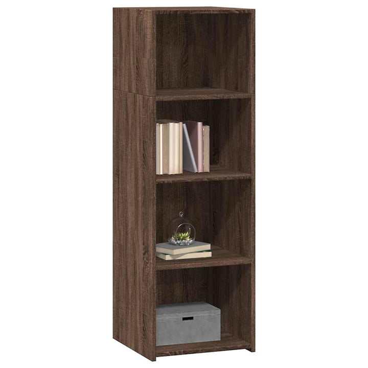 reol 40x41x124 cm konstrueret træ brun egetræsfarve