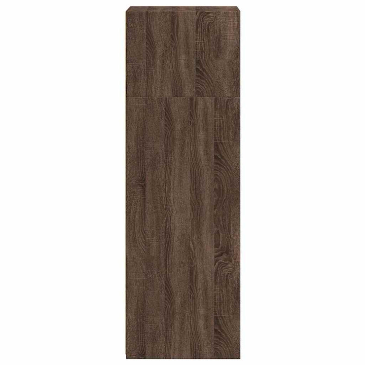 reol 40x41x124 cm konstrueret træ brun egetræsfarve
