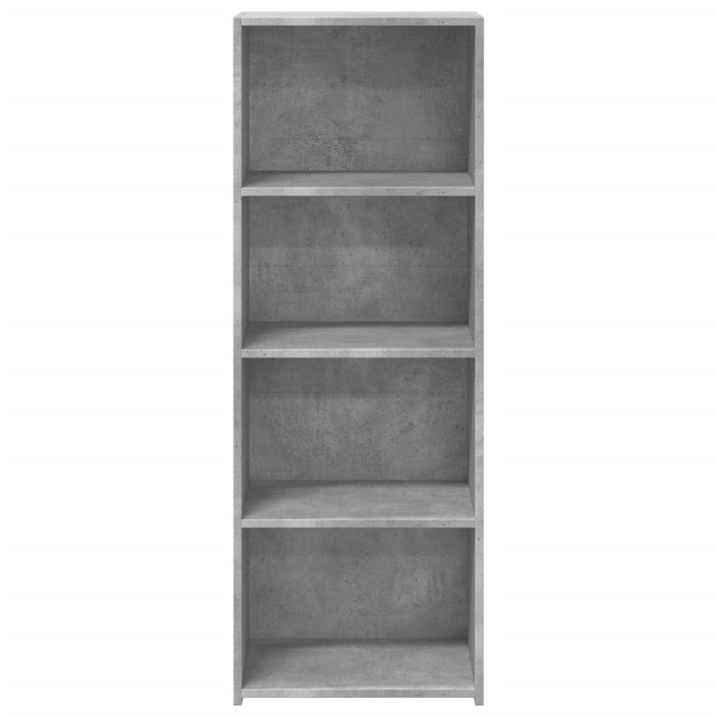 reol 45x41x124 cm konstrueret træ betongrå