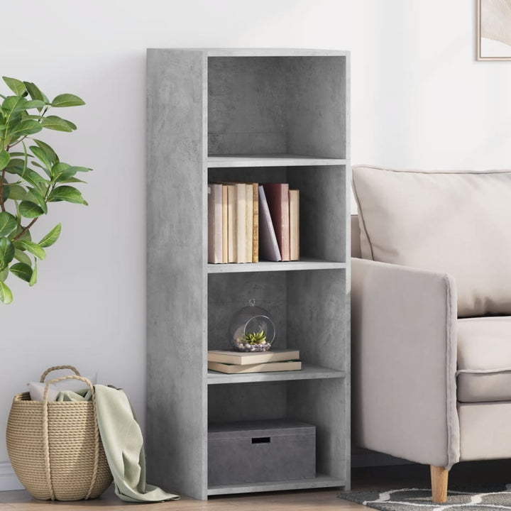 reol 45x41x124 cm konstrueret træ betongrå