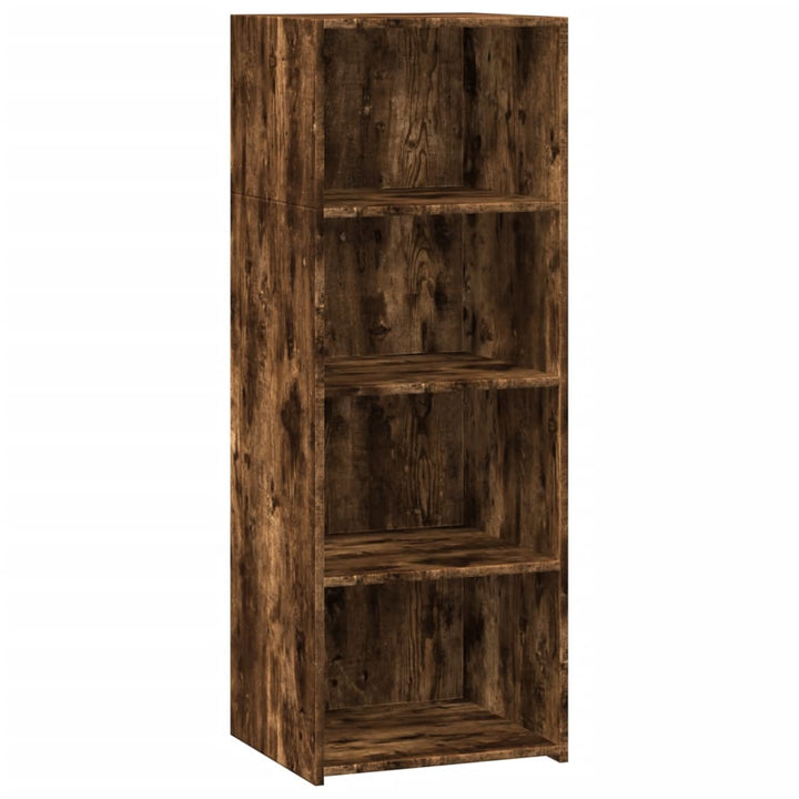 reol 45x41x124 cm konstrueret træ røget egetræsfarve