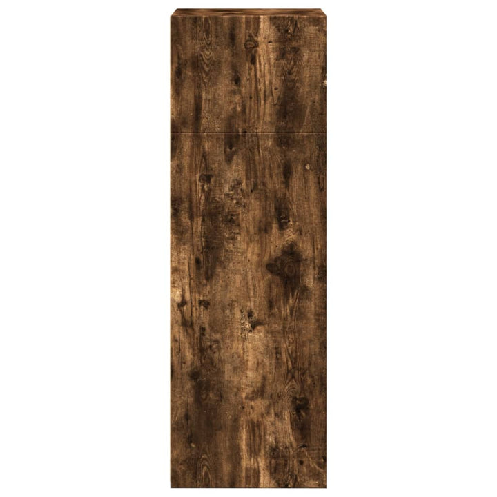 reol 45x41x124 cm konstrueret træ røget egetræsfarve