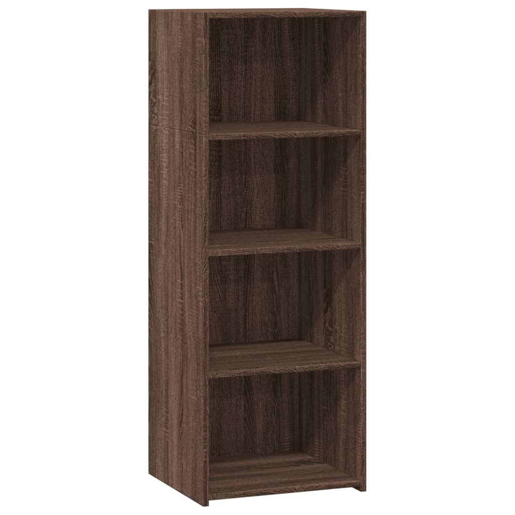 reol 45x41x124 cm konstrueret træ brun egetræsfarve