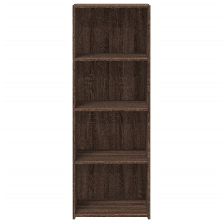 reol 45x41x124 cm konstrueret træ brun egetræsfarve