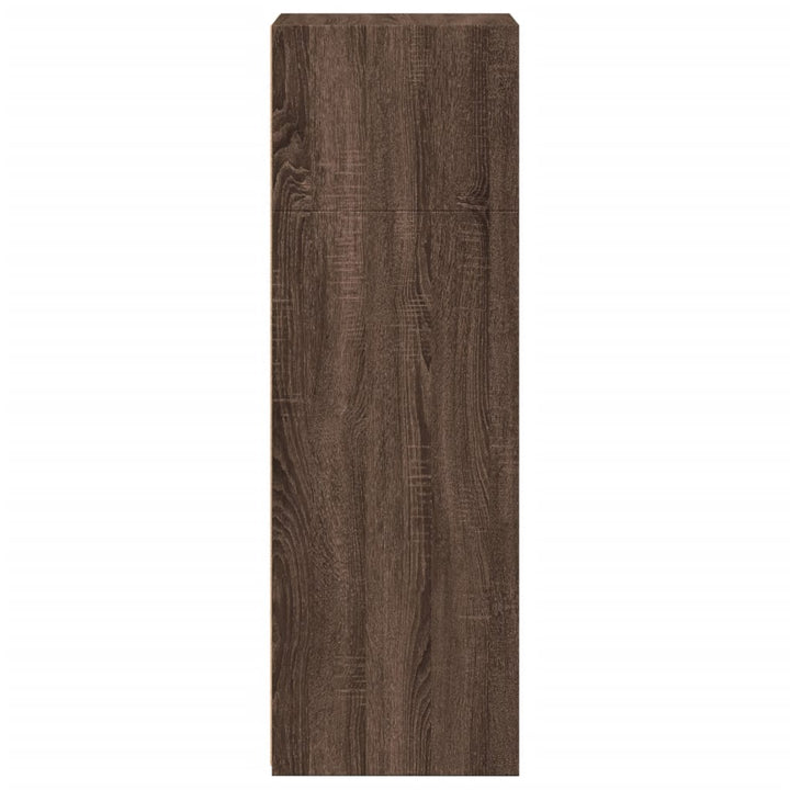 reol 45x41x124 cm konstrueret træ brun egetræsfarve