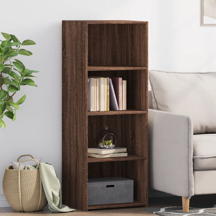 reol 45x41x124 cm konstrueret træ brun egetræsfarve