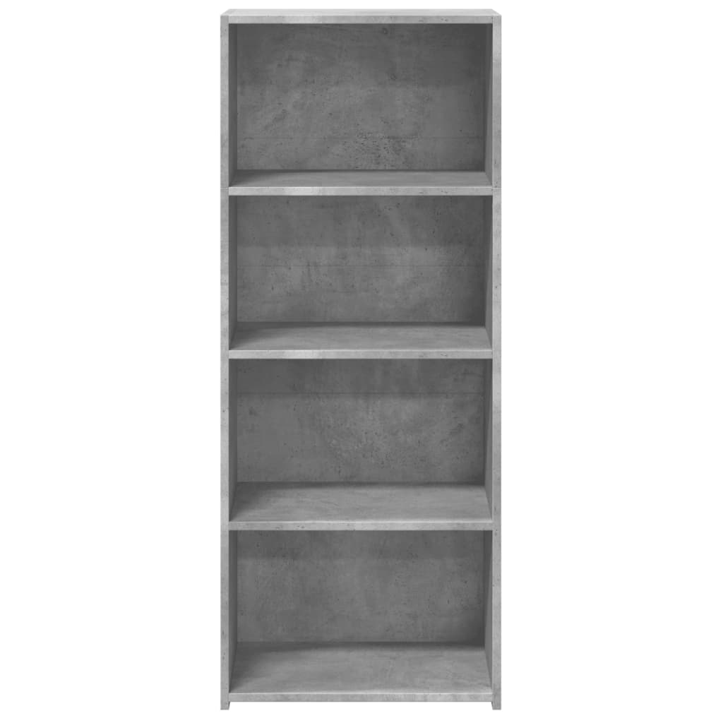 reol 50x41x124 cm konstrueret træ betongrå