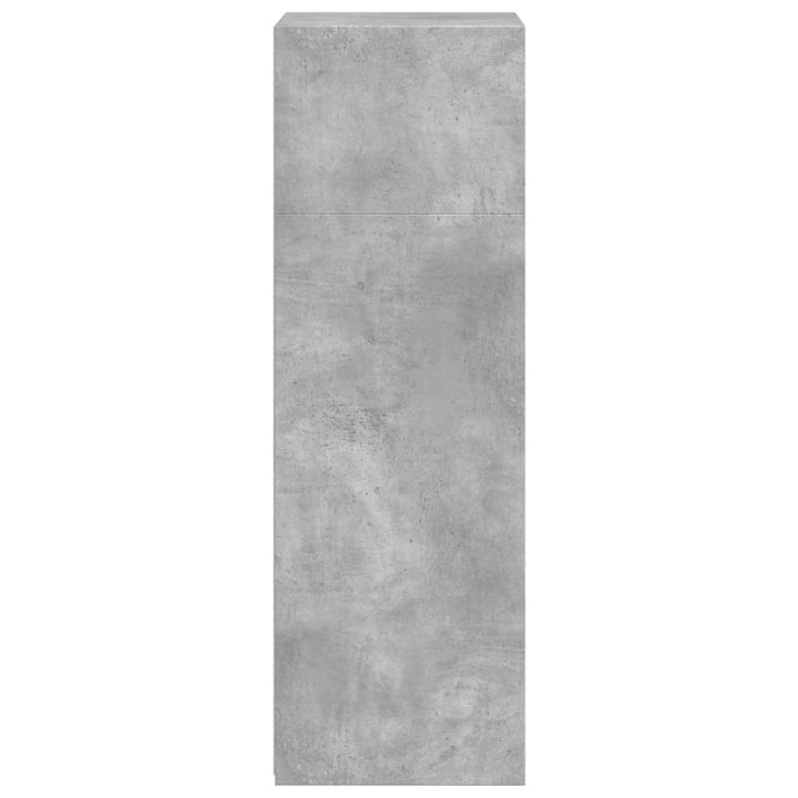 reol 50x41x124 cm konstrueret træ betongrå