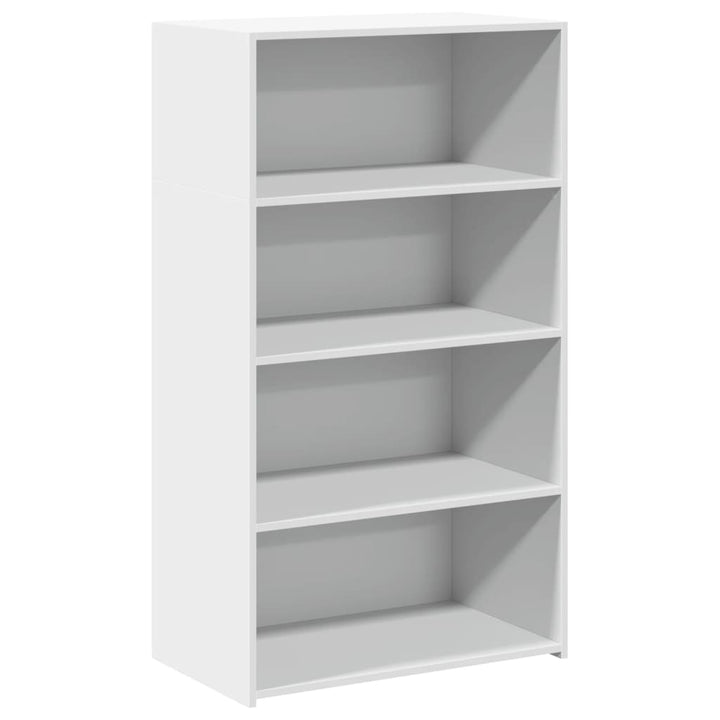 reol 70x41x124 cm konstrueret træ hvid