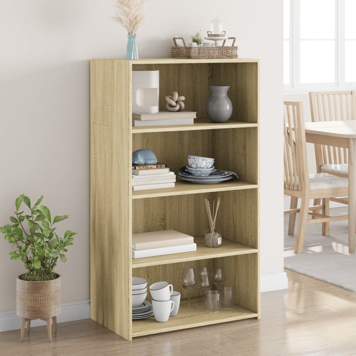 reol 70x41x124 cm konstrueret træ sonoma-eg